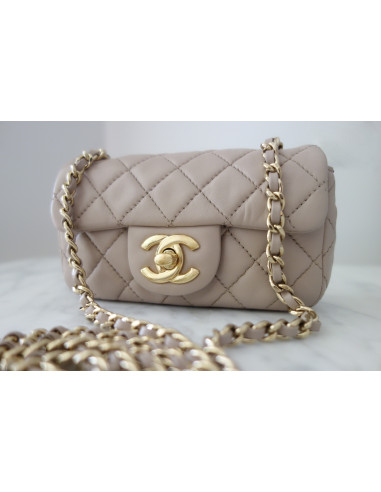 Micro sac Chanel Classique beige