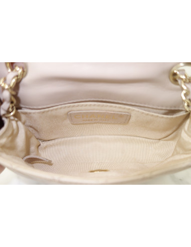 Micro sac Chanel Classique beige