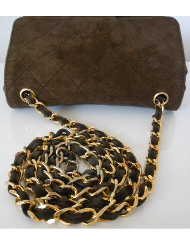 SAC CHANEL MINI TIMELESS MARRON VINTAGE 
