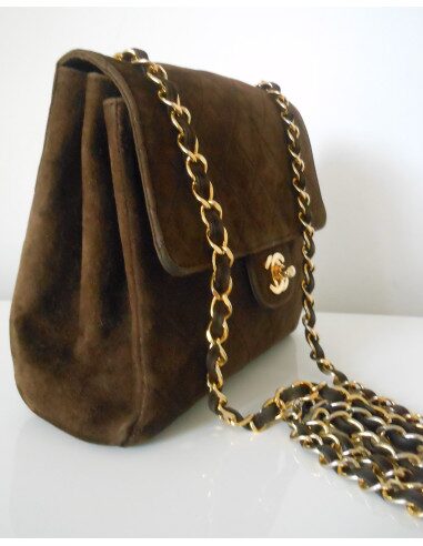 SAC CHANEL MINI TIMELESS MARRON VINTAGE 