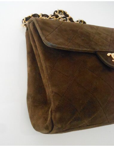 SAC CHANEL MINI TIMELESS MARRON VINTAGE 