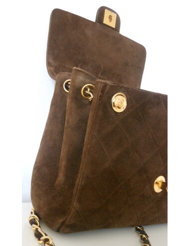 SAC CHANEL MINI TIMELESS MARRON VINTAGE 