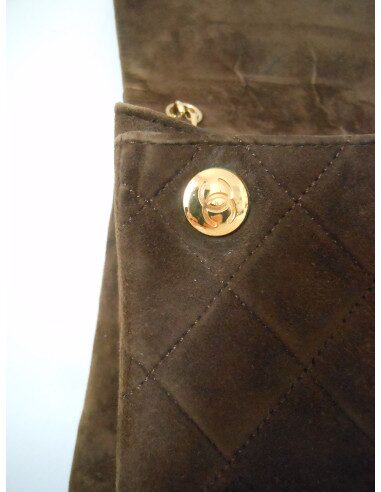SAC CHANEL MINI TIMELESS MARRON VINTAGE 