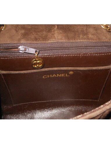 SAC CHANEL MINI TIMELESS MARRON VINTAGE 