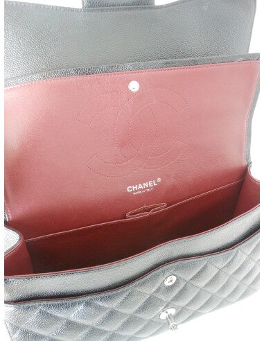 SAC CHANEL TIMELESS GRAND MODELE NOIR CAVIAR