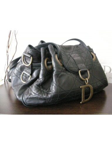 SAC DIOR CANNAGE EN AGNEAU NOIR