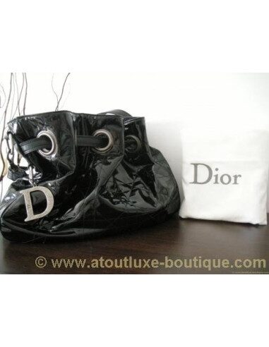 SAC DIOR CANNAGE EN AGNEAU NOIR