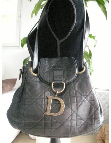 SAC DIOR CANNAGE EN AGNEAU NOIR