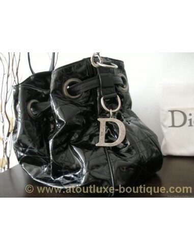 SAC DIOR CANNAGE EN AGNEAU NOIR