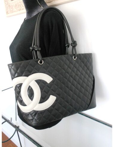 SAC CHANEL CAMBON SHOPPING NOIR 