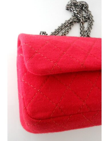SAC CHANEL 2.55 JERSEY ROUGE 