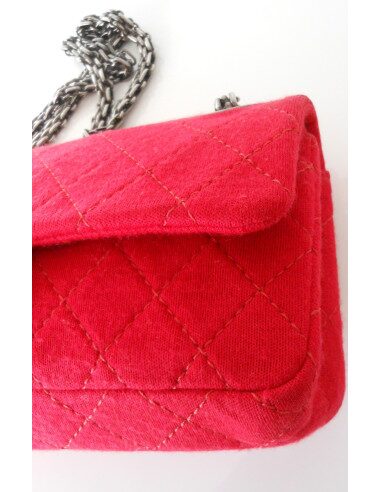 SAC CHANEL 2.55 JERSEY ROUGE 