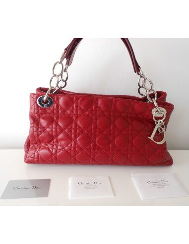 SAC LADY DIOR ROUGE SHOULDER