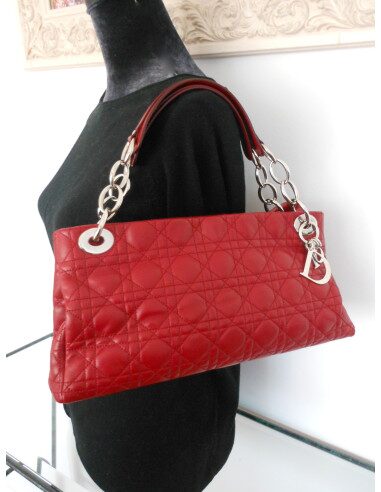 SAC LADY DIOR ROUGE SHOULDER