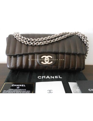 SAC CHANEL TIMELESS BAGUETTE MARRON