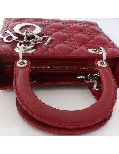 SAC LADY DIOR ROUGE GRENAT