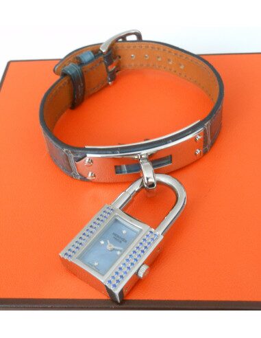MONTRE HERMES KELLY SAPHIRS BLEUS - EDITION LIMITEE