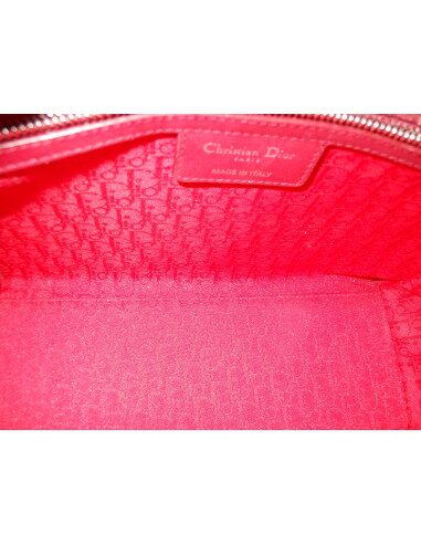 SAC LADY DIOR ROUGE GRENAT