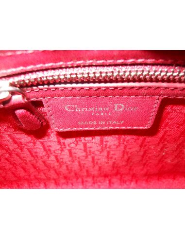 SAC LADY DIOR ROUGE GRENAT