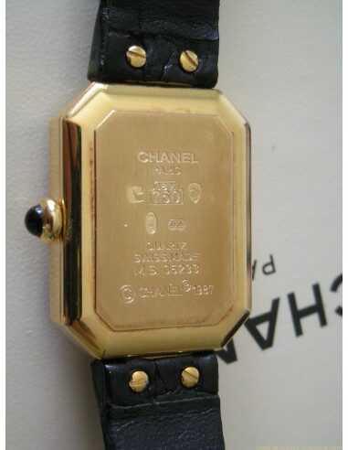 MONTRE CHANEL PREMIERE EN OR JAUNE BRACELET CROCO