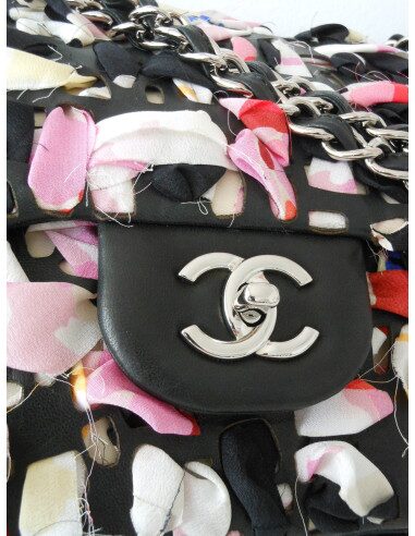 SAC CHANEL TIMELESS CUIR ET SOIE 