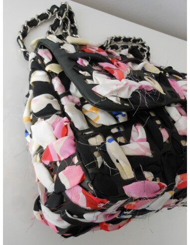 SAC CHANEL TIMELESS CUIR ET SOIE 
