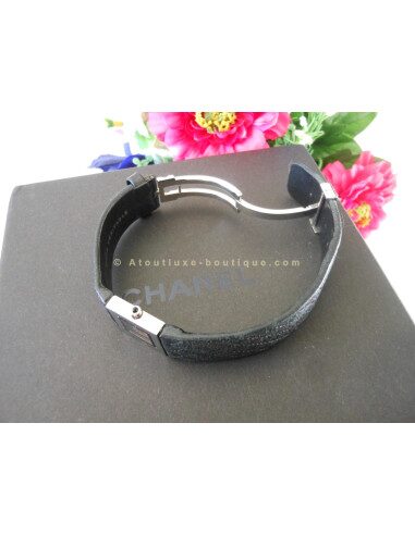 MONTRE CHANEL MATELASSEE CUIR NOIR