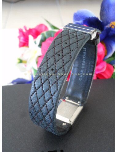MONTRE CHANEL MATELASSEE CUIR NOIR
