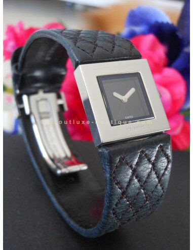 MONTRE CHANEL MATELASSEE CUIR NOIR