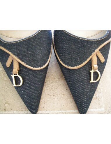 ESCARPINS DIOR SADDLE HAUTS TALONS