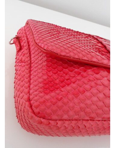 POCHETTE DIOR NEW LOCK PYTHON ROUGE