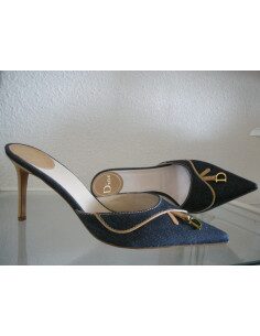 ESCARPINS DIOR SADDLE HAUTS TALONS