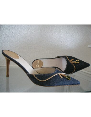 ESCARPINS DIOR SADDLE HAUTS TALONS