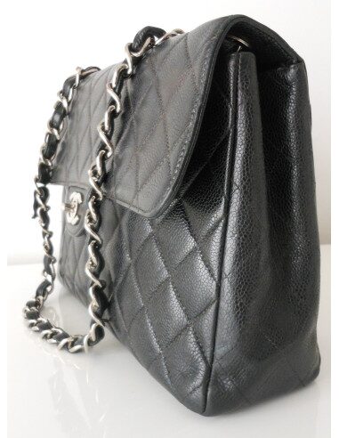 SAC CHANEL TIMELESS GRAND MODELE NOIR CAVIAR