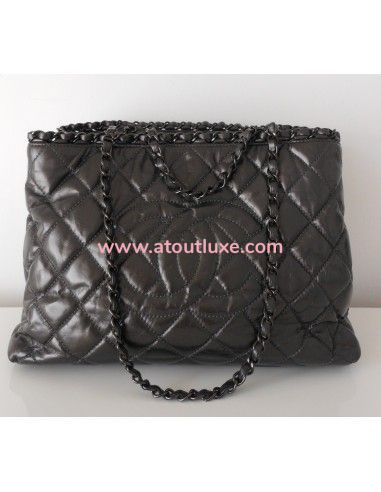 SAC CHANEL SHOPPING GRIS 