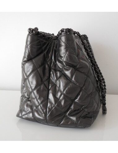 SAC CHANEL SHOPPING GRIS 