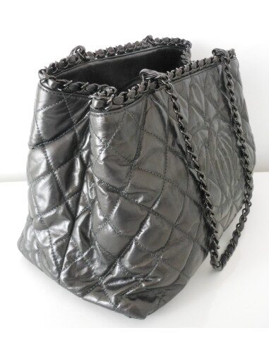 SAC CHANEL SHOPPING GRIS 