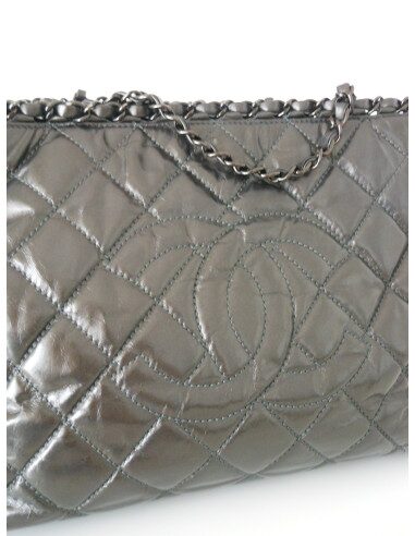 SAC CHANEL SHOPPING GRIS 