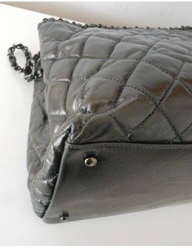 SAC CHANEL SHOPPING GRIS 