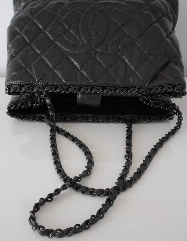 SAC CHANEL SHOPPING GRIS 