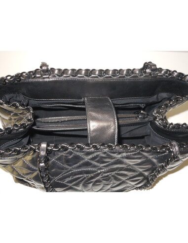 SAC CHANEL SHOPPING GRIS 