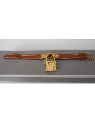 MONTRE HERMES KELLY PLAQUE OR 