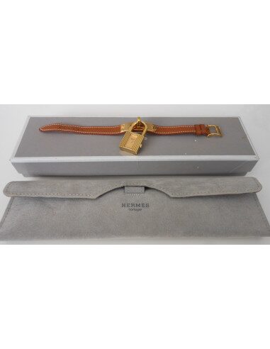 MONTRE HERMES KELLY PLAQUE OR 