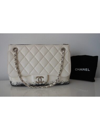 SAC CHANEL TIE AND DYE BLANC GM