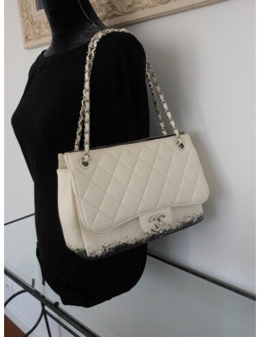SAC CHANEL TIE AND DYE BLANC GM