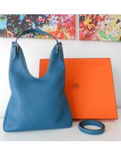SAC HERMES MASSAI BLEU DENIM 2