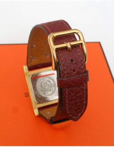 MONTRE HERMES MEDOR PLAQUE OR