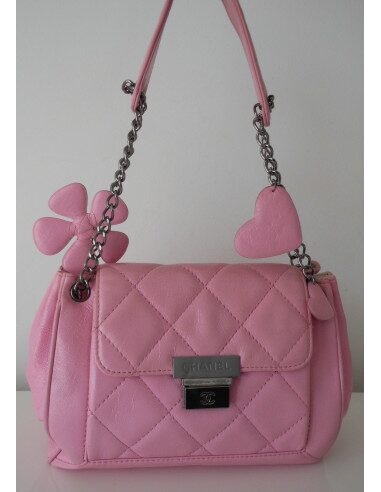 SAC CHANEL CUIR ROSE