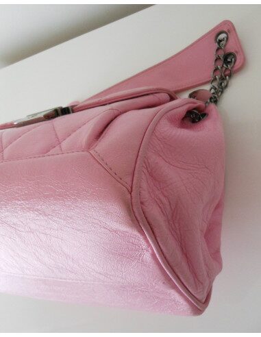 SAC CHANEL CUIR ROSE
