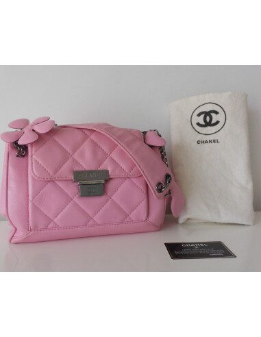 SAC CHANEL CUIR ROSE